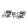 Venetia 5 Piece Sunbrella Outdoor Patio Motion Seating Set