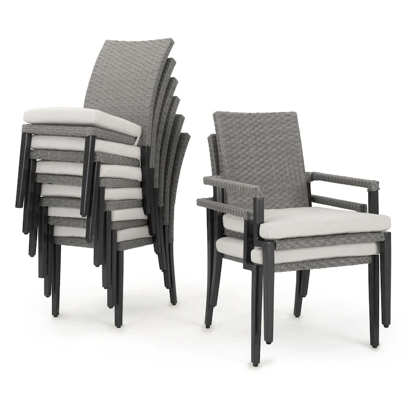 Ensemble de salle à manger d'extérieur Vistano 9 pièces Sunbrella - Gris