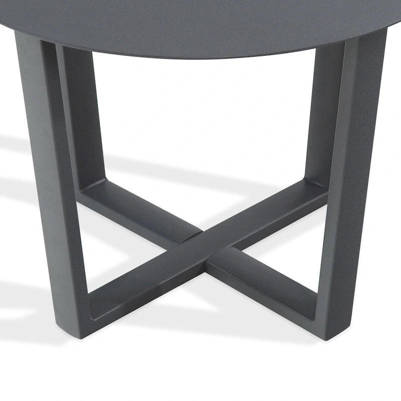 Table d'appoint extérieure en aluminium pour terrasse