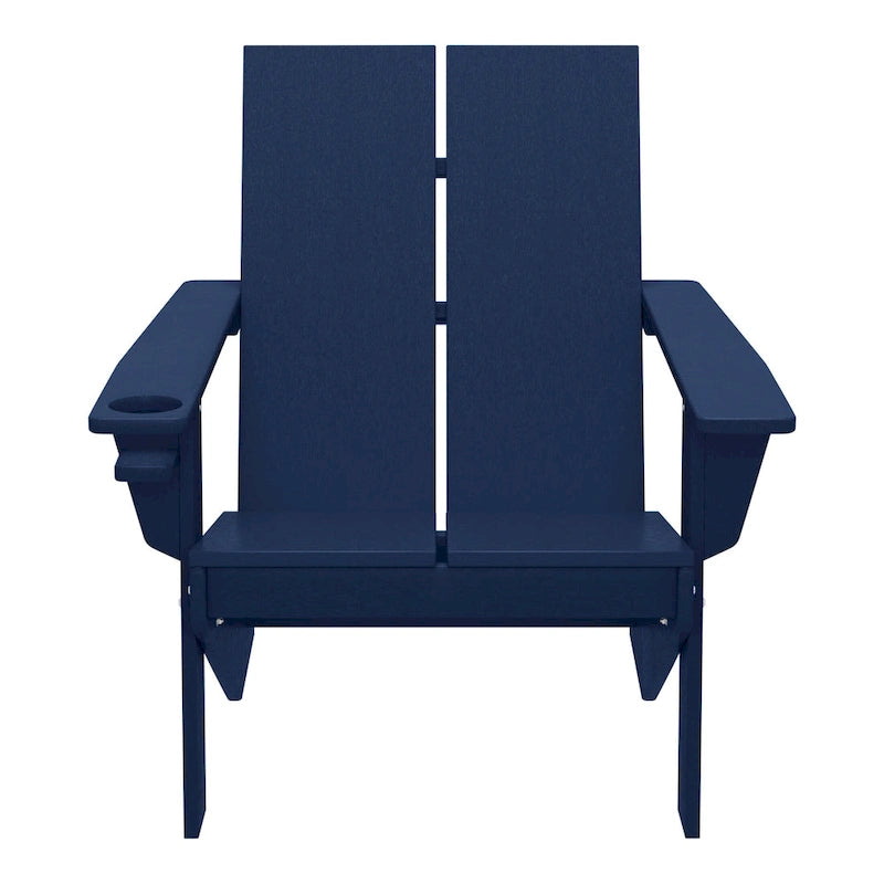 Chaises Adirondack modernes en polyéthylène Polytrends Coastin (lot de 4), noires