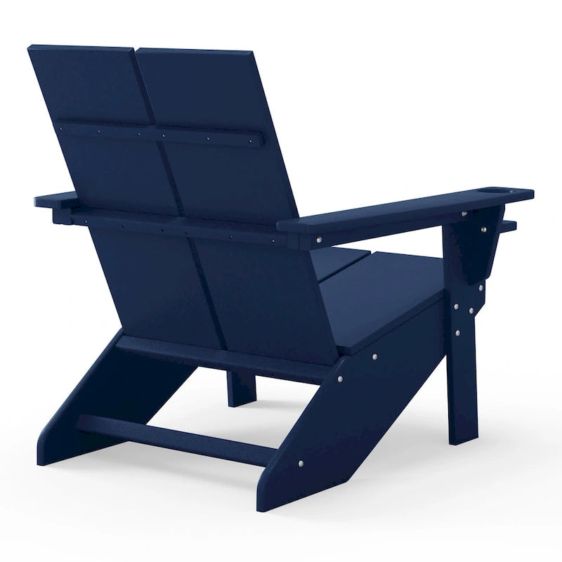 Chaises Adirondack modernes en polyéthylène Polytrends Coastin (lot de 4), noires