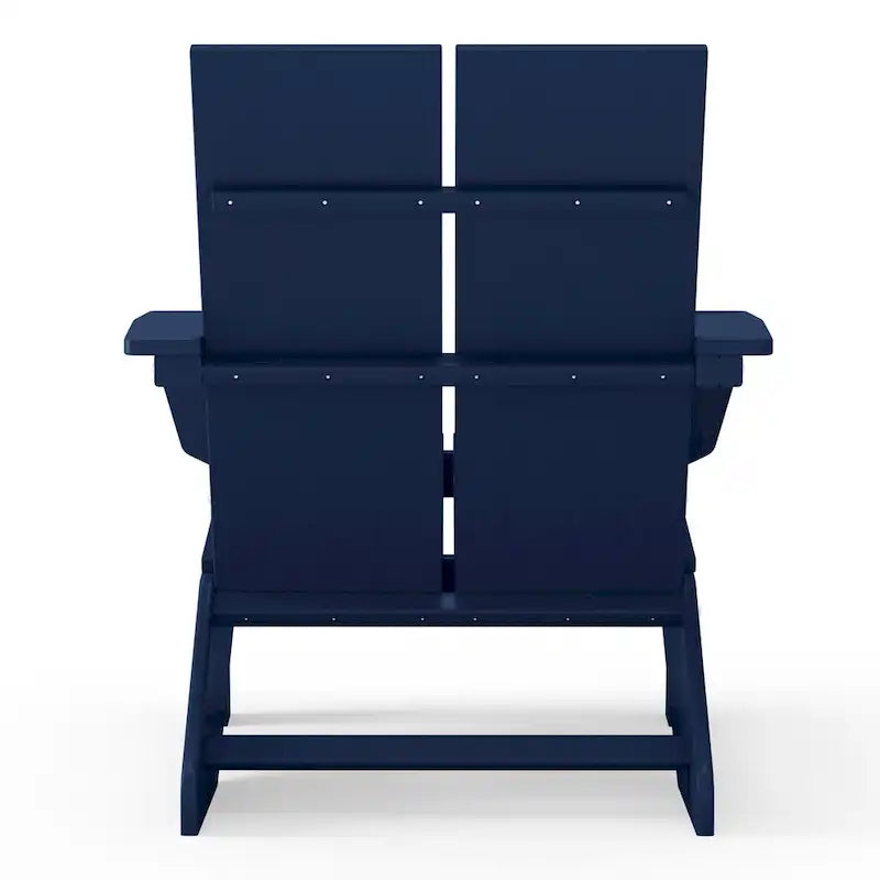 Chaises Adirondack modernes en polyéthylène Polytrends Coastin (lot de 4), noires