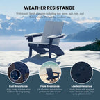 Chaises Adirondack modernes en polyéthylène Polytrends Coastin (lot de 4), noires