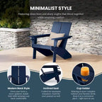 Chaises Adirondack modernes en polyéthylène Polytrends Coastin (lot de 4), noires