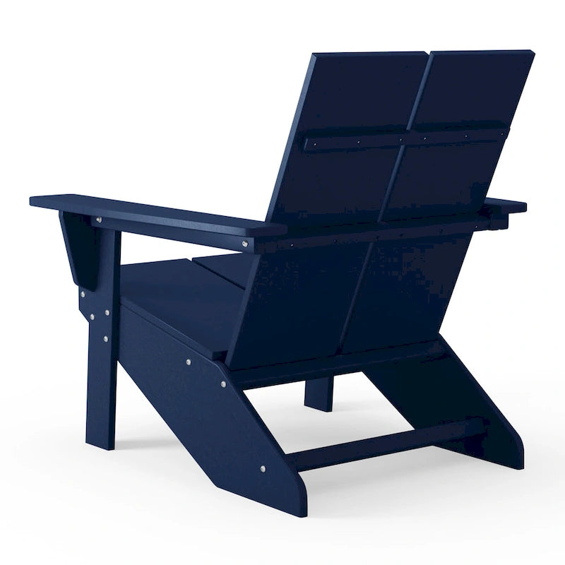 Chaises Adirondack modernes en polyéthylène Polytrends Coastin (lot de 4), noires
