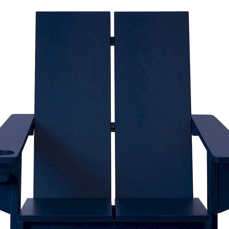 Chaises Adirondack modernes en polyéthylène Polytrends Coastin (lot de 4), noires
