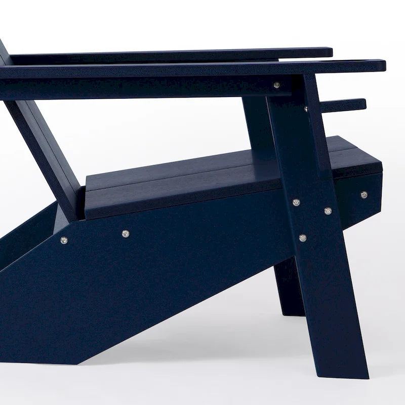 Chaises Adirondack modernes en polyéthylène Polytrends Coastin (lot de 4), noires