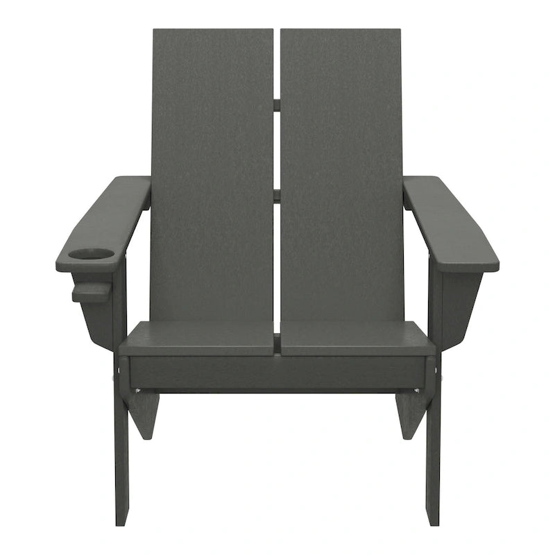 Chaises Adirondack modernes en polyéthylène Polytrends Coastin (lot de 4), noires
