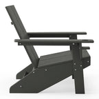 Chaises Adirondack modernes en polyéthylène Polytrends Coastin (lot de 4), noires
