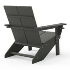 Chaises Adirondack modernes en polyéthylène Polytrends Coastin (lot de 4), noires