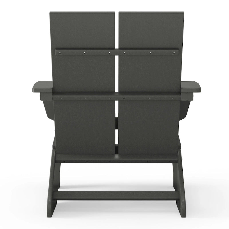 Chaises Adirondack modernes en polyéthylène Polytrends Coastin (lot de 4), noires