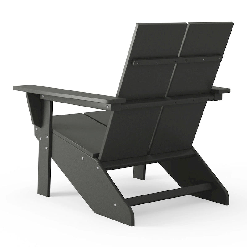 Chaises Adirondack modernes en polyéthylène Polytrends Coastin (lot de 4), noires