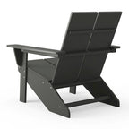 Chaises Adirondack modernes en polyéthylène Polytrends Coastin (lot de 4), noires