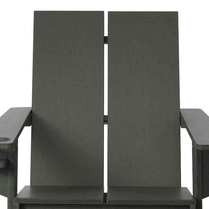 Chaises Adirondack modernes en polyéthylène Polytrends Coastin (lot de 4), noires