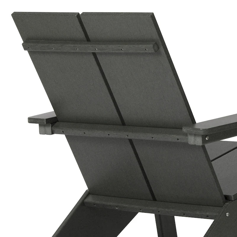 Chaises Adirondack modernes en polyéthylène Polytrends Coastin (lot de 4), noires