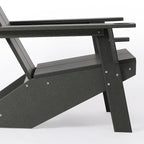 Chaises Adirondack modernes en polyéthylène Polytrends Coastin (lot de 4), noires