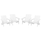 Chaises Adirondack modernes en polyéthylène Polytrends Coastin (lot de 4), noires