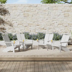 Chaises Adirondack modernes en polyéthylène Polytrends Coastin (lot de 4), noires