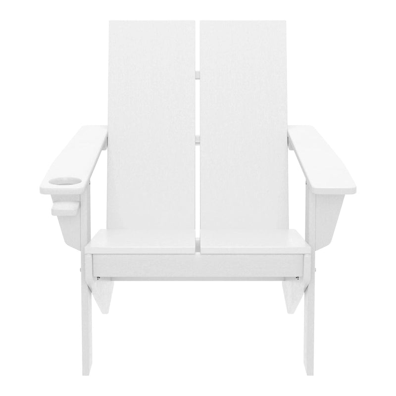 Chaises Adirondack modernes en polyéthylène Polytrends Coastin (lot de 4), noires