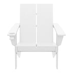 Chaises Adirondack modernes en polyéthylène Polytrends Coastin (lot de 4), noires