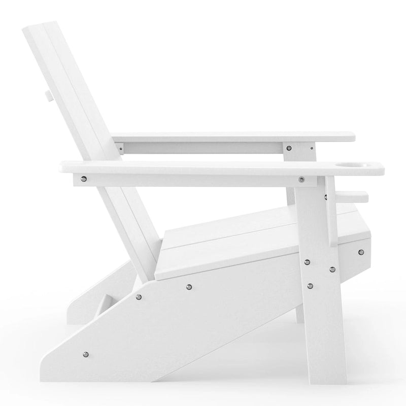 Chaises Adirondack modernes en polyéthylène Polytrends Coastin (lot de 4), noires