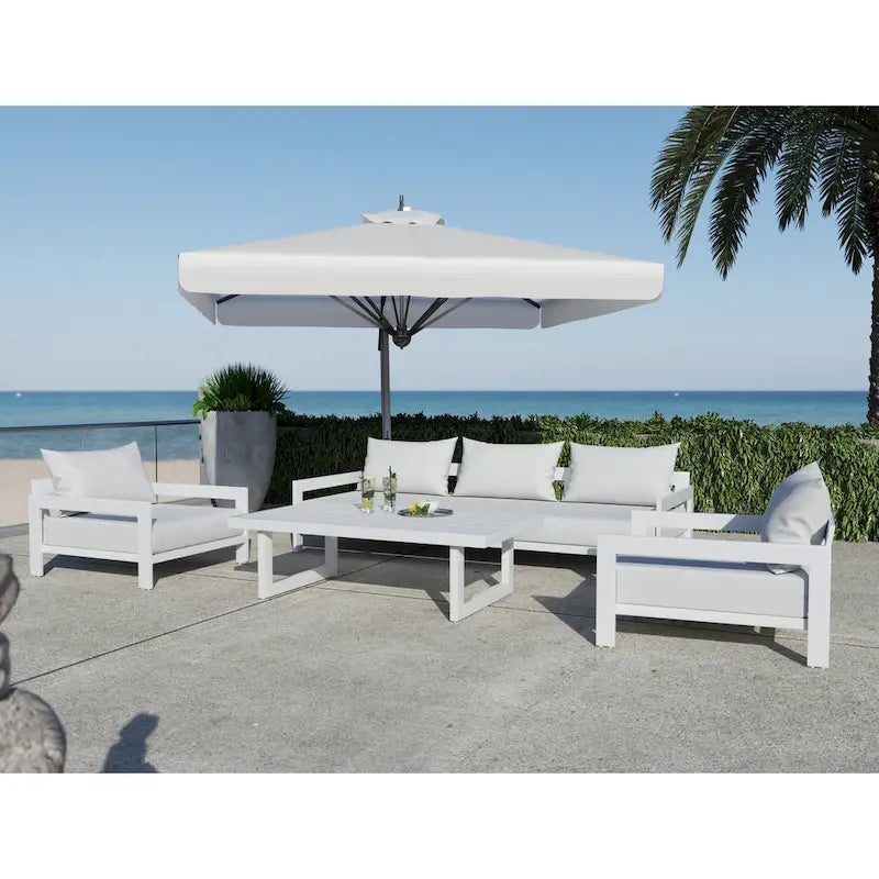 Canapé d'extérieur moderne blanc Renava Praxis