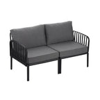 Christopher Knight Home - Ensemble de conversation moderne 3 pièces pour patio Afra avec coussins imperméables
