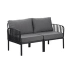 Christopher Knight Home - Ensemble de conversation moderne 3 pièces pour patio Afra avec coussins imperméables