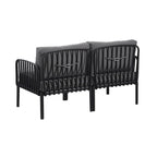 Christopher Knight Home - Ensemble de conversation moderne 3 pièces pour patio Afra avec coussins imperméables