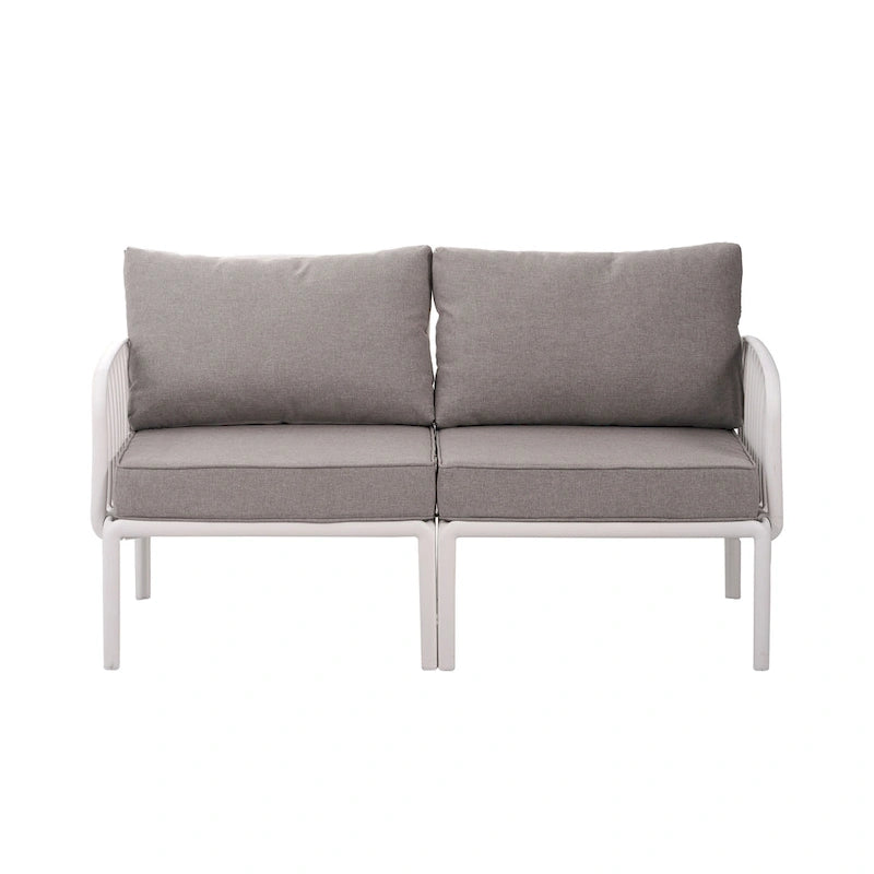 Christopher Knight Home - Ensemble de conversation moderne 3 pièces pour patio Afra avec coussins imperméables