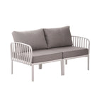 Christopher Knight Home - Ensemble de conversation moderne 3 pièces pour patio Afra avec coussins imperméables