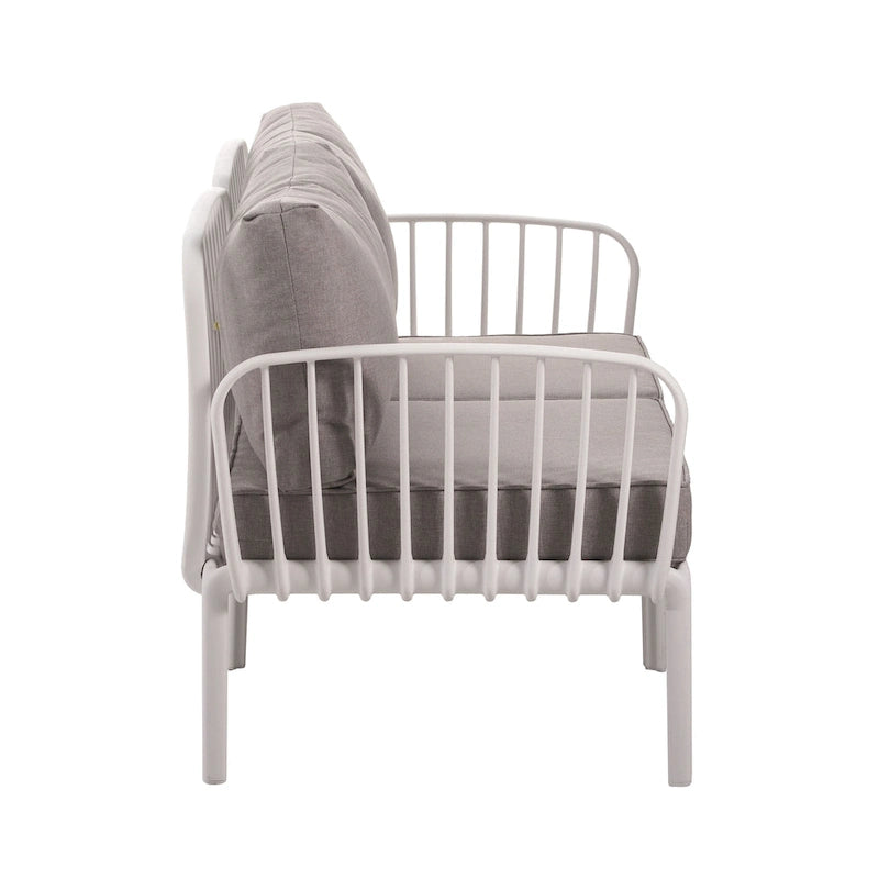 Christopher Knight Home - Ensemble de conversation moderne 3 pièces pour patio Afra avec coussins imperméables
