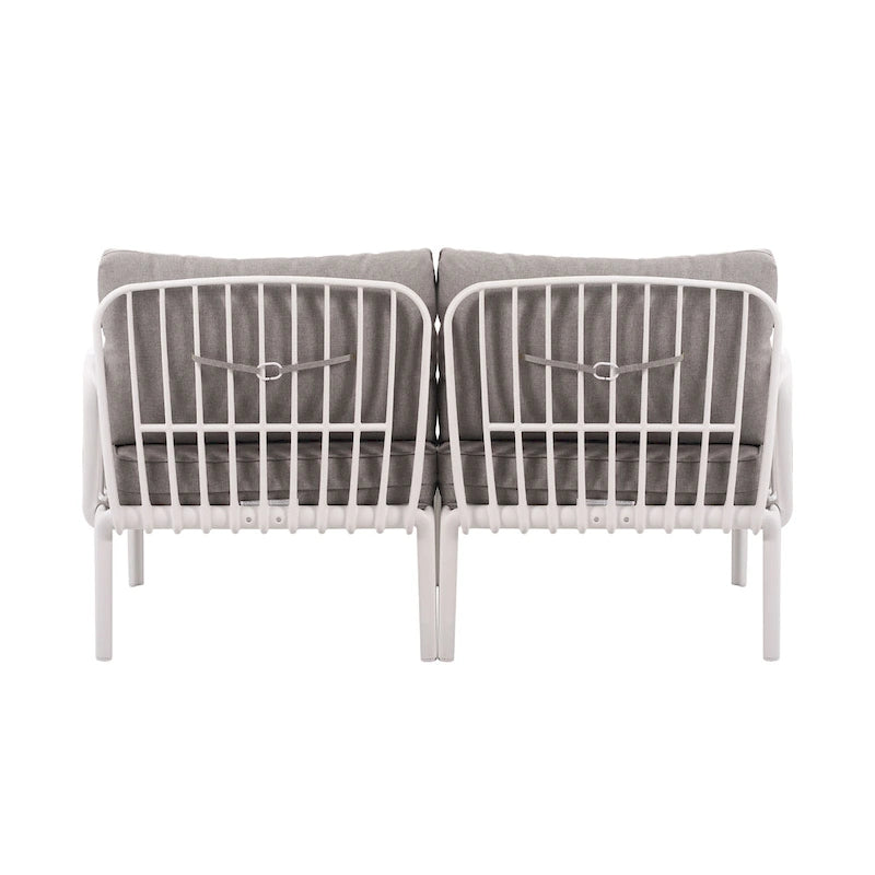 Christopher Knight Home - Ensemble de conversation moderne 3 pièces pour patio Afra avec coussins imperméables
