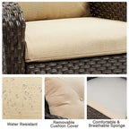 Lot de 2 chaises de jardin en rotin PE