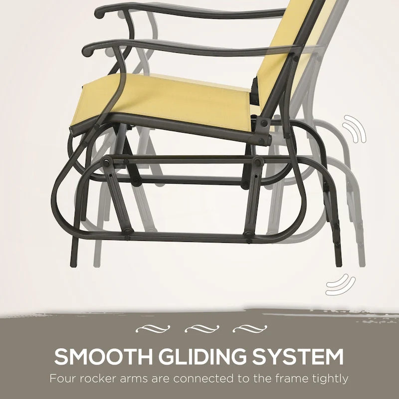 Ensemble de 3 fauteuils à bascule d'extérieur style bistro