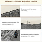 Bain de soleil rond en rotin pour terrasse extérieure avec dossiers réglables et porte-gobelets pliables