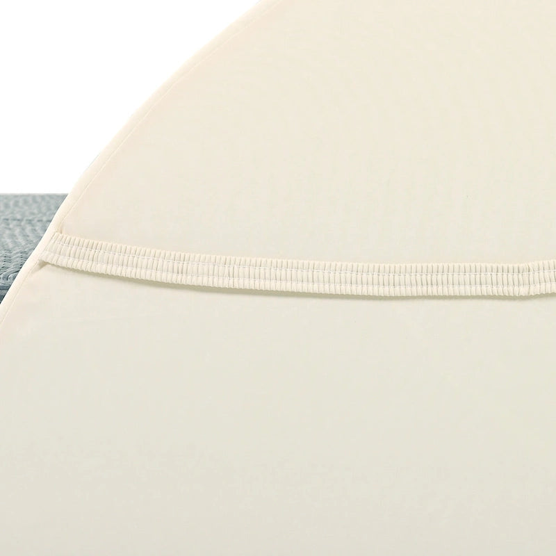 Bain de soleil rond en rotin pour terrasse extérieure avec dossiers réglables et porte-gobelets pliables