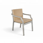 Ensemble de salle à manger d'extérieur en bois pour 4 personnes avec 1 trou pour parasol et coussins amovibles