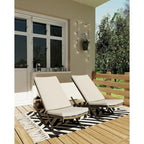 2-Piece Outdoor Rocking Chairs with Thick Cushion and Iron Frame