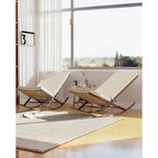 Fauteuils à bascule d'extérieur 2 pièces avec coussin épais et structure en fer