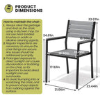 Ensemble de salle à manger de patio 7 pièces comprenant une table en aluminium avec trou pour parasol et des chaises empilables