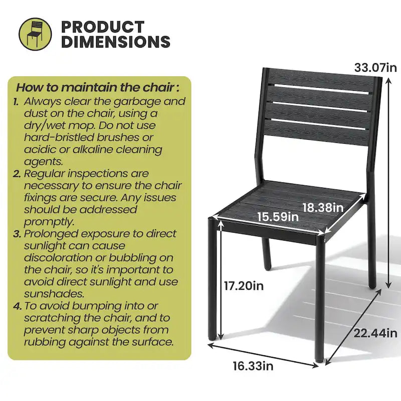 Ensemble de salle à manger de patio 7 pièces comprenant une table en aluminium avec trou pour parasol et des chaises empilables