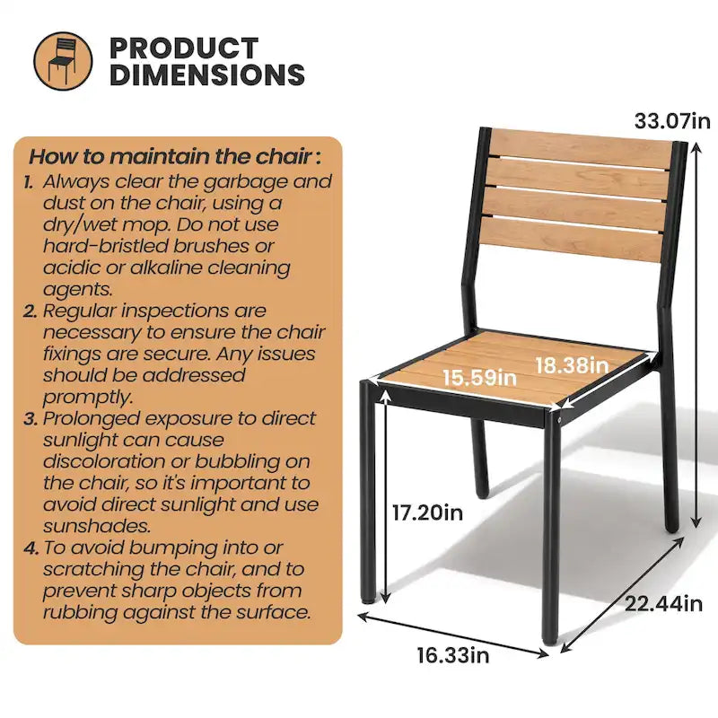 Ensemble de salle à manger de patio 7 pièces comprenant une table en aluminium avec trou pour parasol et des chaises empilables