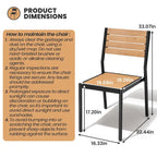 Ensemble de salle à manger de patio 7 pièces comprenant une table en aluminium avec trou pour parasol et des chaises empilables