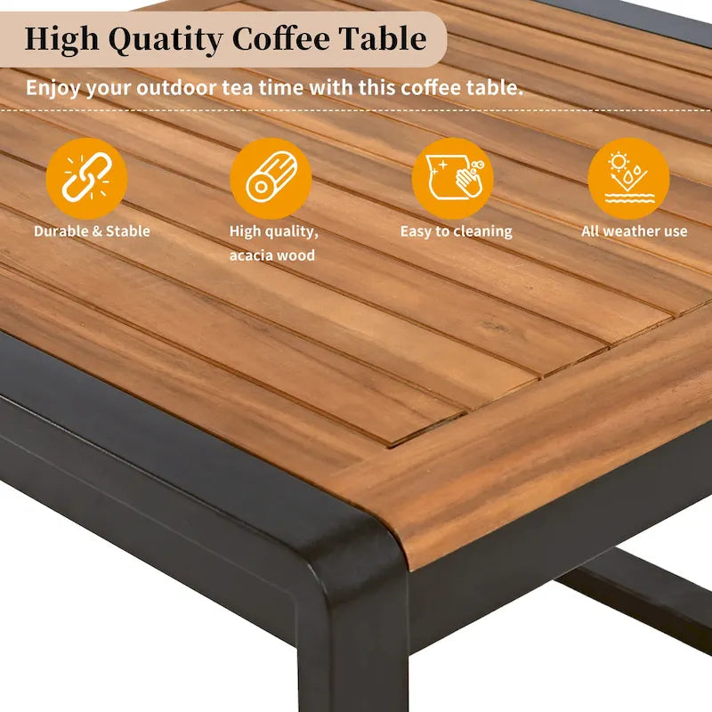 Ensemble de canapé d'angle en fer 4 pièces avec coussins et table
