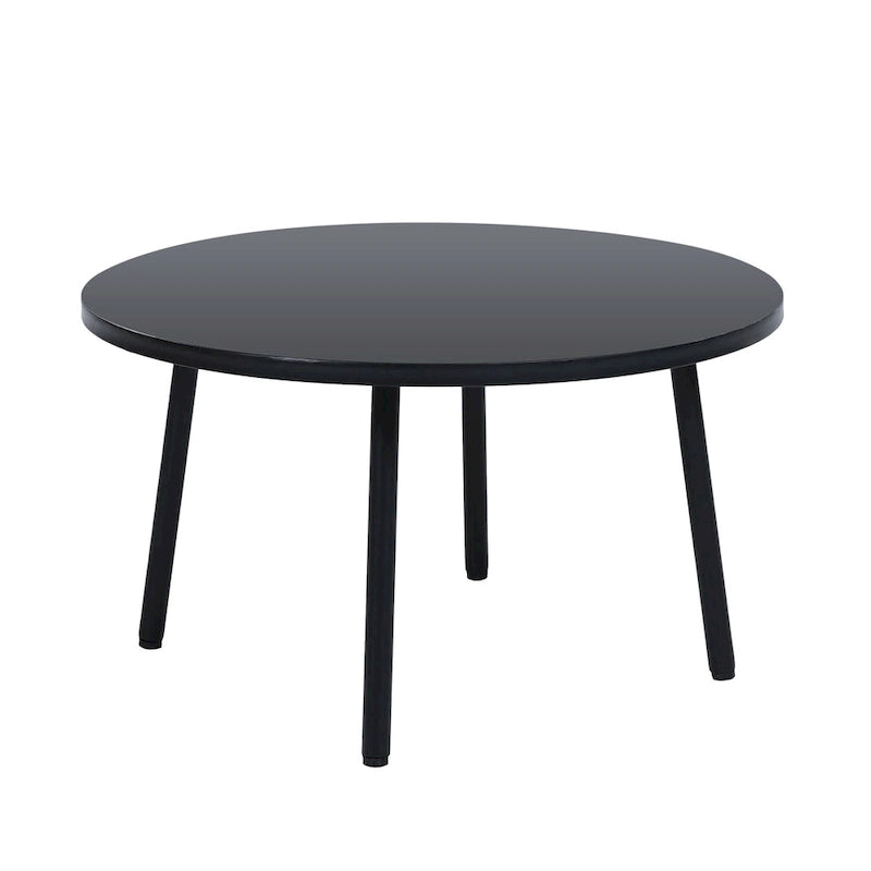 Ensemble canapé d'angle incurvé en fer avec table et coussins