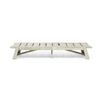 Chaise longue Maki en bois d'acacia gris et métal, réglable, mobilier de patio extérieur 78 pouces