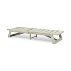 Chaise longue Maki en bois d'acacia gris et métal, réglable, mobilier de patio extérieur 78 pouces