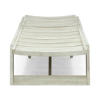 Chaise longue Maki en bois d'acacia gris et métal, réglable, mobilier de patio extérieur 78 pouces