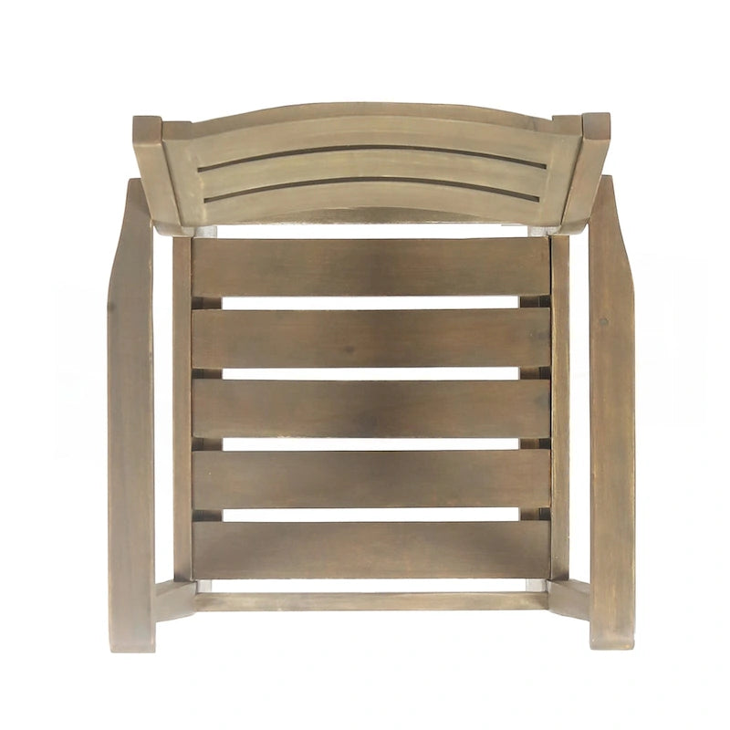 Ensemble de 2 chaises de salle à manger de patio en bois d'acacia